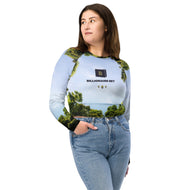 Recycled long-sleeve crop top