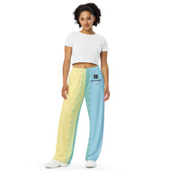 Billionaire Bey unisex wide-leg pants / Yellow-Blue