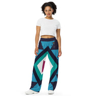 Billionaire Bey unisex wide-leg pants / Blue Art