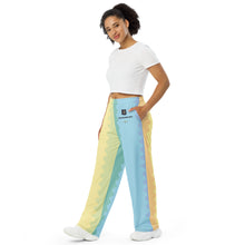 Load image into Gallery viewer, Billionaire Bey unisex wide-leg pants / Yellow-Blue