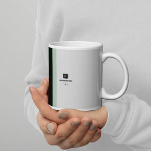 White glossy mug